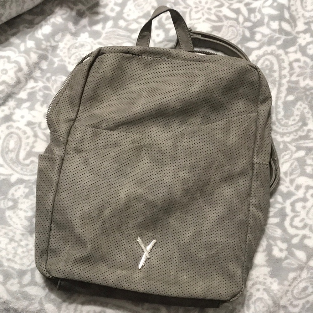 Gray Perforate Backpack